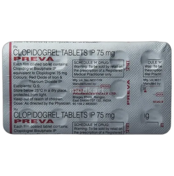preva 75mg tablet 15's